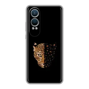 Чохол з леопардовим принтом на OnePlus Nord CE4 Lite (Леопард на чорному)