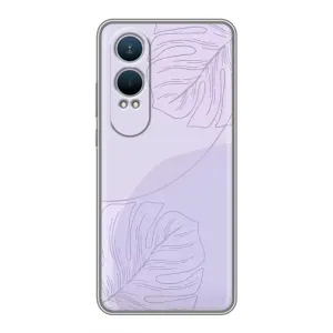 Чохол квітковий дизайн для OnePlus Nord CE4 Lite (Монстера фіолетова)