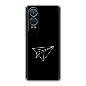 Чехол с картинками на черном фоне для OnePlus Nord CE4 Lite (Самолетик)