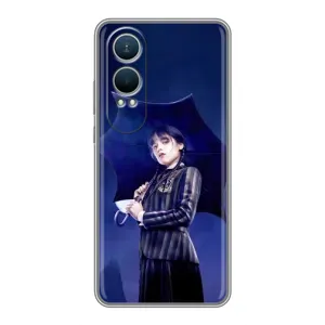 Чохол з картинкою Венсдей на OnePlus Nord CE4 Lite (Венсдей з парасолькою)