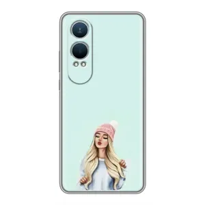 Силіконовый Чохол на OnePlus Nord CE4 Lite з картинкой Модных девушек (В шапці)