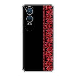 Силиконовый Чехол на OnePlus Nord CE4 Lite с картинкой Вышиванки (Вышиванка на черном)