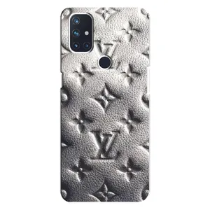 Текстурный Чехол Louis Vuitton для ВанПлас Норд Н10 (5G) (Бежевый ЛВ)