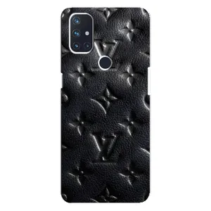 Текстурный Чехол Louis Vuitton для ВанПлас Норд Н10 (5G) (Черный ЛВ)