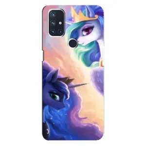 Чехол Unicorn на OnePlus Nord N10 5G (Единорожки на тучках)