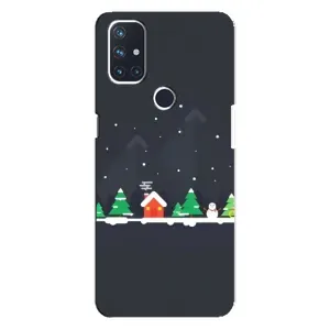 Силиконовый бампер на рождество для OnePlus Nord N10 5G (Город зимний)