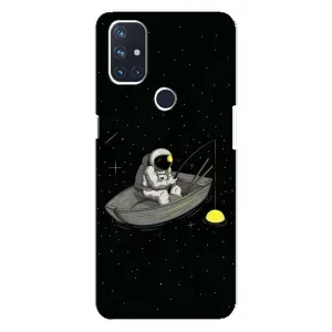 Силіконовый Чохол з принтом "Космонавти" на OnePlus Nord N10 5G (Космонавт на рибалці)