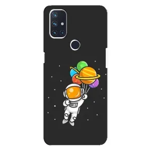 Силіконовый Чохол з принтом "Космонавти" на OnePlus Nord N10 5G (Космонавт з кульками)