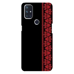 Силиконовый Чехол на OnePlus Nord N10 5G (Красная Вышиванка)