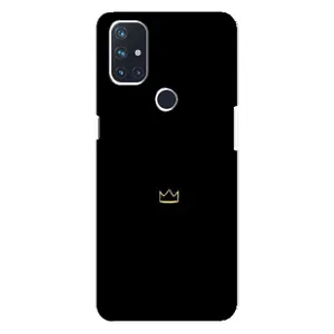Чехол (Корона на чёрном фоне) для ВанПлас Норд Н10 (5G) (Мини корона)