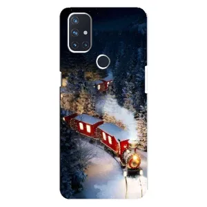 Силиконовый бампер на рождество для OnePlus Nord N10 5G (Поезд)