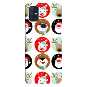 Силиконовый бампер на рождество для OnePlus Nord N10 5G (Рождественский принт)