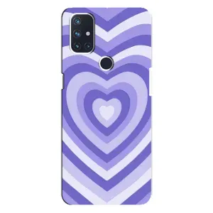 Чехлы с тематикой "Маленькие Сердечки" на OnePlus Nord N10 5G (Сердце фиолет)