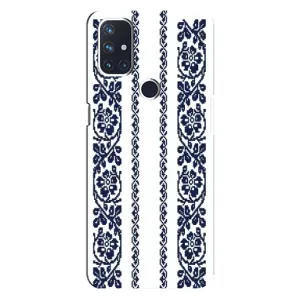 Силиконовый Чехол на OnePlus Nord N10 5G с картинкой Вышиванки (Синяя вышиванка)