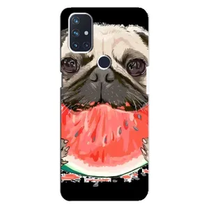 Чехол (ТПУ) Милые собачки для OnePlus Nord N10 5G (Смешной Мопс)