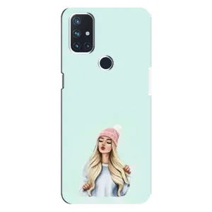 Силиконовый Чехол на OnePlus Nord N10 5G с картинкой Стильных Девушек (В шапке)