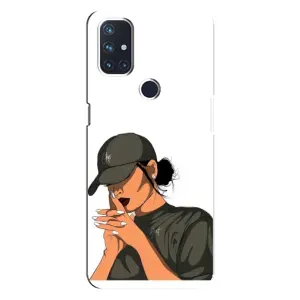Силиконовый Чехол на OnePlus Nord N10 5G с картинкой Стильных Девушек (В зеленом)