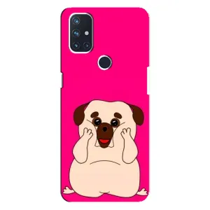 Чехол (ТПУ) Милые собачки для OnePlus Nord N10 5G (Веселый Мопсик)