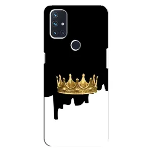 Чехол (Корона на чёрном фоне) для ВанПлас Норд Н10 (5G) (Золотая корона)