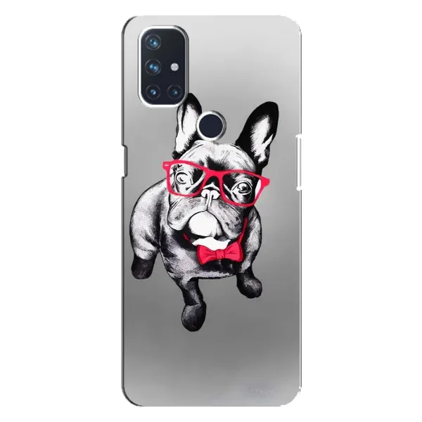Чехол с рисунком «Бульдог в очках» для OnePlus Nord N100