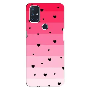 Чохли з тематикою "Маленькі Сердчеки" на OnePlus Nord N100 (Чорні сердечка)
