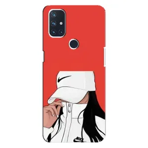 Силиконовый Чехол на OnePlus Nord N100 с картинкой Стильных Девушек (Девушка Nike)