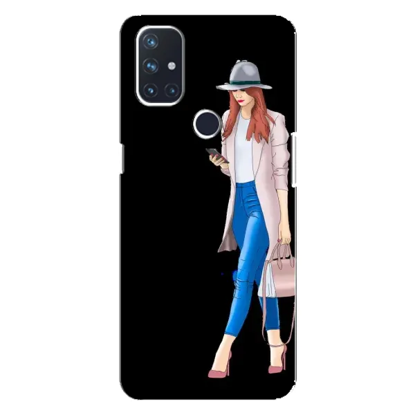 Чехол с рисунком «Девушка со смартфоном» для OnePlus Nord N100 Чехол с рисунком «Девушка со смартфоном» для OnePlus Nord N100