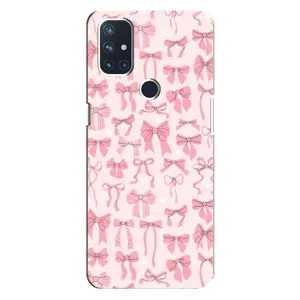 Чехол банты для OnePlus Nord N100 (Фон бантики)