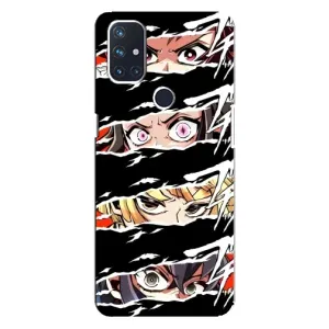 Силиконовые чехлы с глазами Anime для ВанПлас Норд Н100 (Глаза на чорном)