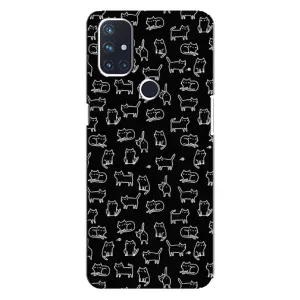 Чохол на тематику: Коти для OnePlus Nord N100 (Котики на чорному)