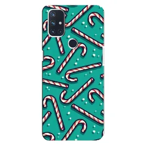 Силиконовый бампер на рождество для OnePlus Nord N100 (Леденцы)