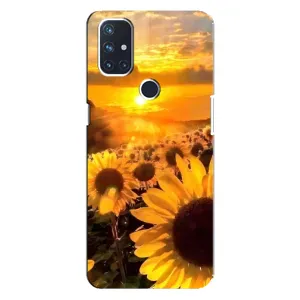 Чехол с Цветами для OnePlus Nord N100 (поле подсолнухов)