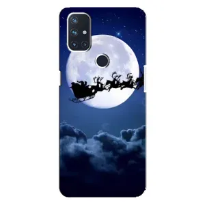 Чехол Санта Клаус для OnePlus Nord N100 (Санта - луна)