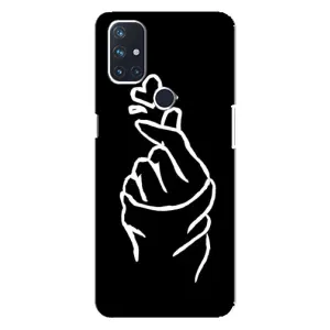 Чохол (Знак сердечка) для OnePlus Nord N100 (Сердечко на чорному)