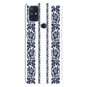 Силиконовый Чехол на OnePlus Nord N100 с картинкой Вышиванки (Синяя вышиванка)