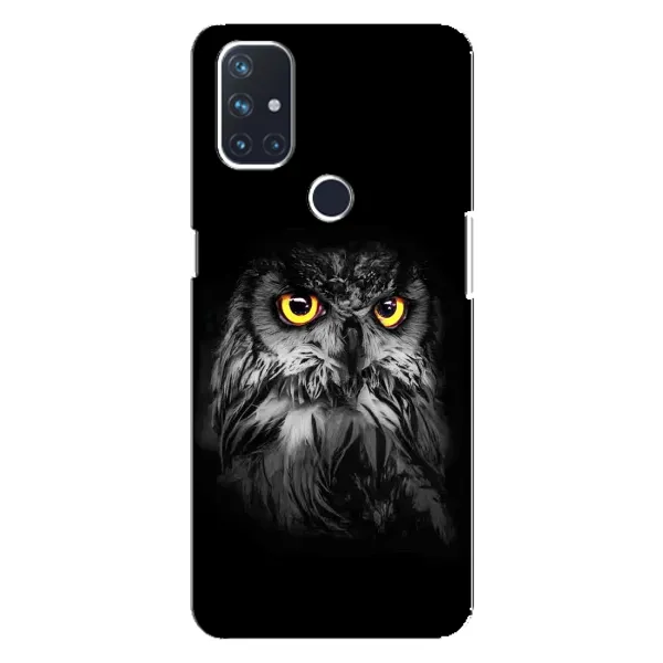 Чехол с рисунком «Сова на чёрном» для OnePlus Nord N100