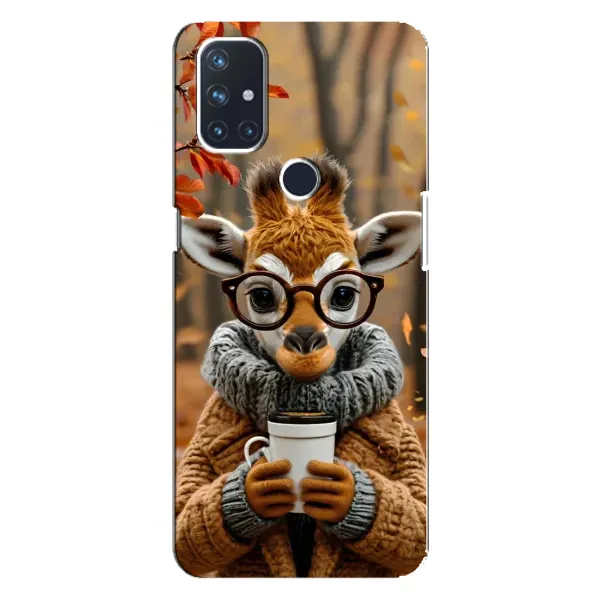 Чехол с рисунком «Жираф с кофе» для OnePlus Nord N100 Чехол с рисунком «Жираф с кофе» для OnePlus Nord N100