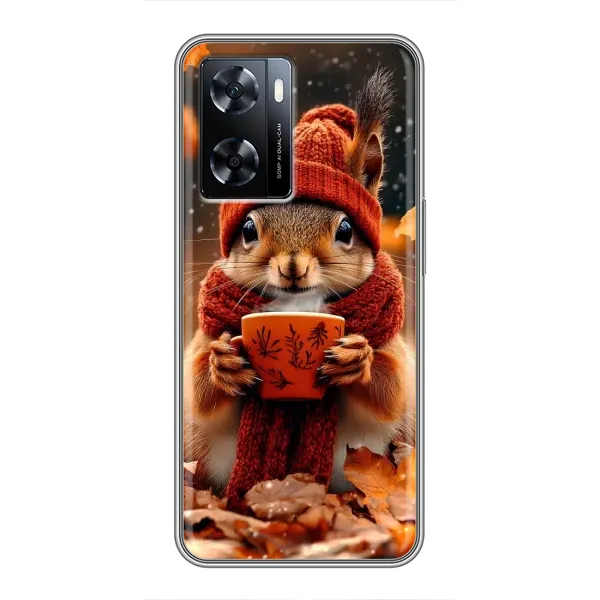 Чехол с рисунком «Белка с кофе» для OnePlus Nord N20 SE Чехол с рисунком «Белка с кофе» для OnePlus Nord N20 SE