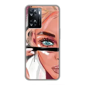 Силиконовый Чехол на OnePlus Nord N20 SE с картинкой Стильных Девушек (Девушка и ресницы)