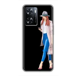 Чехол с картинкой Модные Девчонки OnePlus Nord N20 SE (Девушка со смартфоном)
