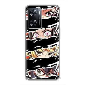 Силиконовые чехлы с глазами Anime для ВанПлас Норд Н20 СЕ (Глаза на чорном)
