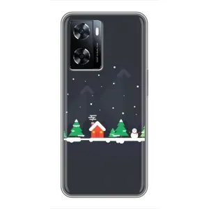 Силиконовый бампер на рождество для OnePlus Nord N20 SE (Город зимний)