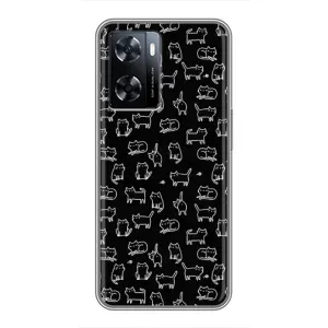 Чехол на тематику: Коты для OnePlus Nord N20 SE (Котики на черном)