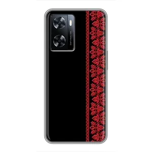 Силиконовый Чехол на OnePlus Nord N20 SE (Красная Вышиванка)