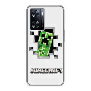 Чехлы для OnePlus Nord N20 SE (Персонажи Майн Крафт) (Крипер)