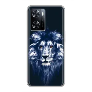Чехол с картинкой на OnePlus Nord N20 SE (Лев - синий)