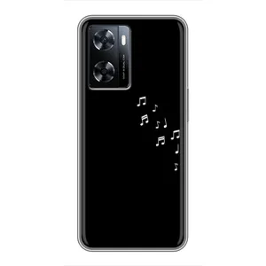 Чехол с картинками на черном фоне для OnePlus Nord N20 SE (Ноты)