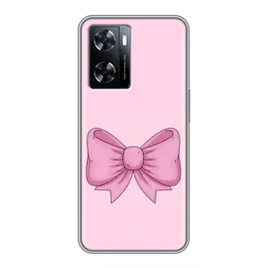 Чехол банты для OnePlus Nord N20 SE (Розовый бантик)