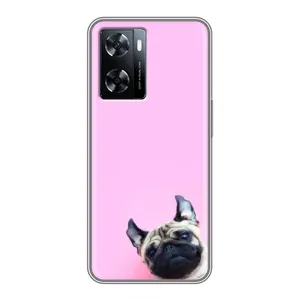 Бампер для OnePlus Nord N20 SE с картинкой "Песики" (Собака на розовом)