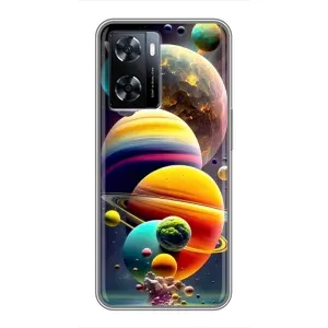 Чехол (ТПУ) с планетами на OnePlus Nord N20 SE (Солнечна система)